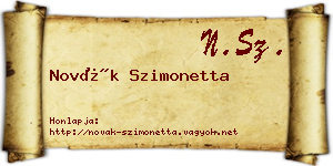 Novák Szimonetta névjegykártya